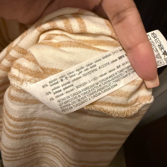 Zara Elegant Cream and Tan Maxi Dress - Picture 5 of 5